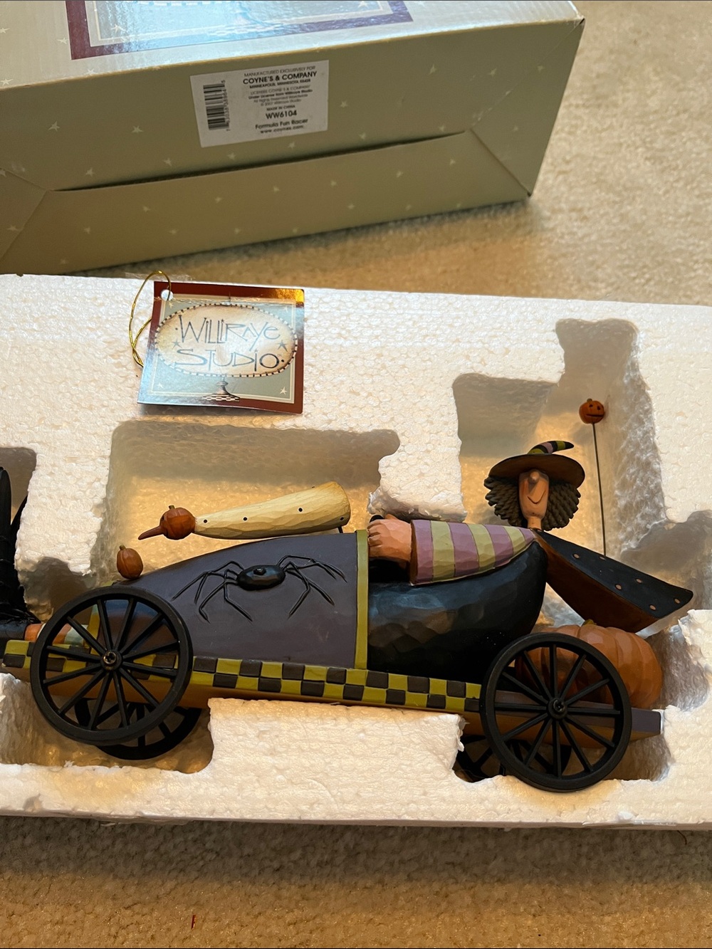 Williraye Studio Halloween Witch Racer Figurine - Purple, Black, Yellow. - Picture 8 of 8